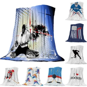 3D Ice Hockey Sports Printed Series Sleeping Blanket Sofa Bed Sheet Blanket - Picture 1 of 43