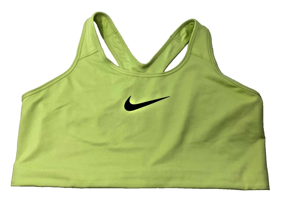 NEW! Nike [2X] Swoosh Bra Women Yoga/Pickleball Plus Size, Limelight, BQ0973-367 - Image 1 of 2