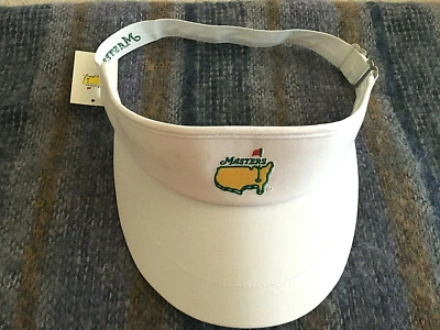 TOTALMENTE NUEVO Masters VISERA DE GOLF BLANCA Ajustable Augusta National Tiger PGA con Etiquetas Foto 1 de 4