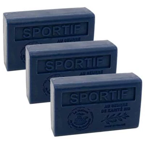 3 x 125g Bars - Sporty - Scented French Soap with Organic Shea Butter - Picture 1 of 3