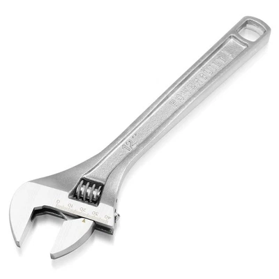 Powerbuilt 12 Inch Wide Jaw Adjustable Wrench - 644043 - Image 1 of 4