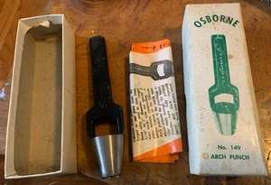 OSBORNE #149 ARCH PUNCH 5/8 INCH. Still In Original Box And Sharp. (Estate Find) - Picture 1 of 4