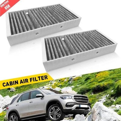 For Mercedes-Benz 2x Activated Carbon Cabin Air Filter OE# E3909LB2 CUK260282 US - Изображение 1 из 4