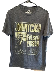 Camiseta Johnny Cash Folsom Prison, Sun Records. Oficial. Gris Talla Mediana - Imagen 1 de 6