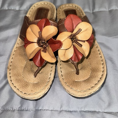 Sandali donna Clarks Artisan infradito infradito fiore misura 7M marrone