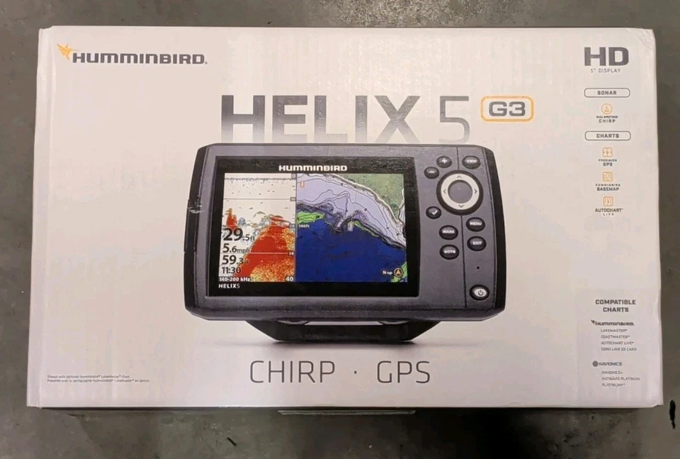 Humminbird Helix 5 Chirp G3 GPS Fish Finder (411660-1)  - Image 1 of 2