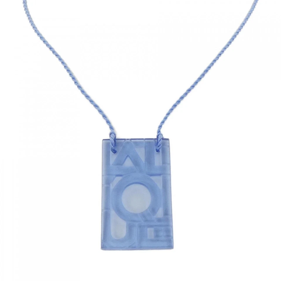 LALIQUE Necklace Pendant Crystal Fashion Accessory Elegant Blue F026 - Image 1 of 4
