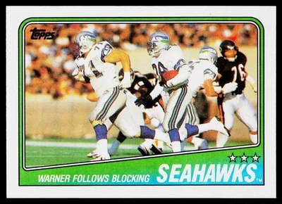 Seahawks Team Leaders - Curt Warner, 1988 Topps, #130, Seattle Seahawks, - Image 1 of 2