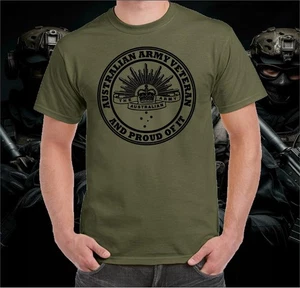 AUSTRALIAN ARMY VETERAN PROUD T-SHIRT T SHIRT CLOTHING APPAREL RETRO TSHIRT - Picture 1 of 8