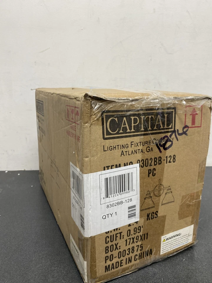 Lámpara de tocador de baño Capital Lighting Baxter 2 luces - bronce bruñido Foto 1 de 1