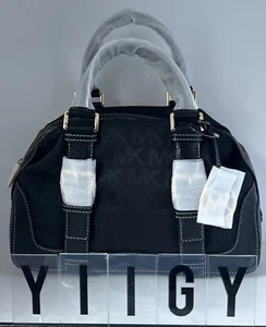 ๐ผ๐ฆ Michael Kors ๐ผ๐ฆ Black Signature Brookville Bowling Handbag Bag ๐ผ GB2 - Picture 1 of 12