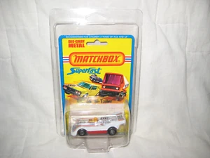 MIP 1974 Matchbox #56 Hi-Tailer, White/Red w MB 5 Labels on VG 1976 Card/Pack - Picture 1 of 7