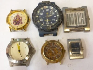 TITAN & OTHER 5 PIECE MIX LOTT QUARTZ MEN & WOMEN NOT WORKING, PARTS PURPOSE - Picture 1 of 19