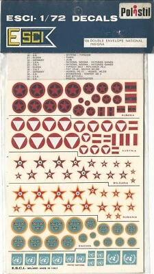 DOUBLE ENVELOPE NATIONAL INSIGNA 1/72 DECALS ESCI 100 - SIGILLATO - Immagine 1 di 2