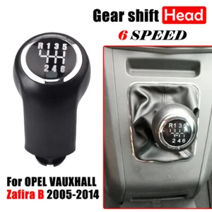 For Vauxhall Opel Zafira B 2005-2013 2014 Black Manual Gear Shift Knob 6 Speed - Picture 1 of 8