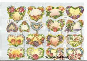 German Embossed SILVER GLITTER Scrap Die Cut - Beautiful Valentine Heart EF7173G - Imagen 1 de 1