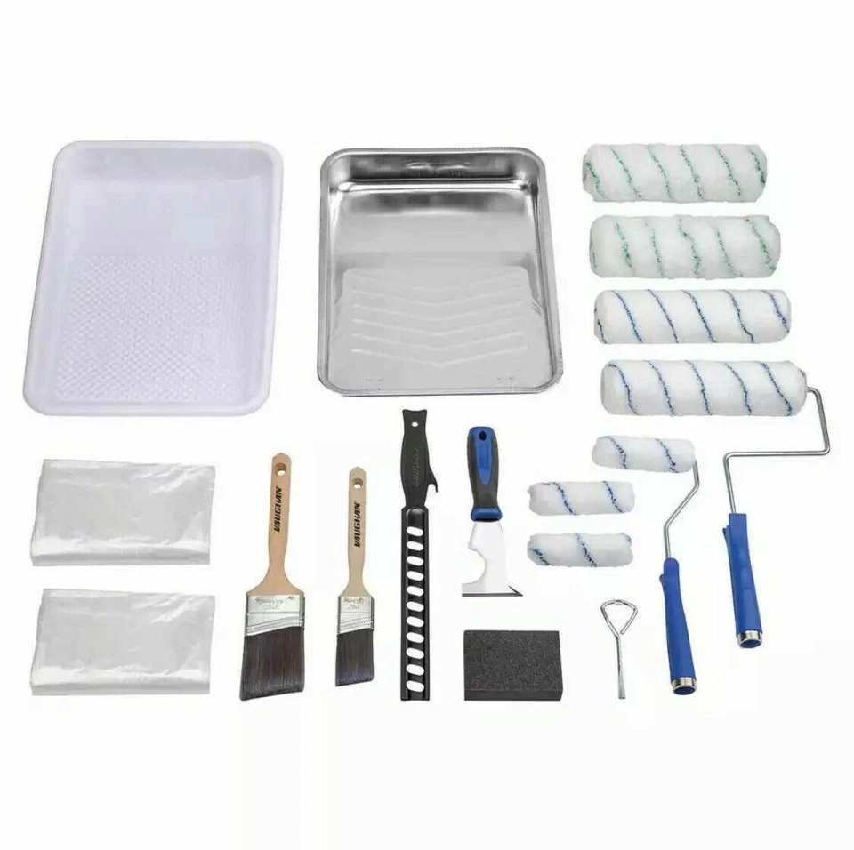 Juego de pintura para casa Vaughan 22 piezas - Herramientas rodillos bandeja cepillo profesional Foto 1 de 4