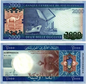 2011 Mauritania 2000 Ouguiya Banknote UNC P20 - Picture 1 of 1