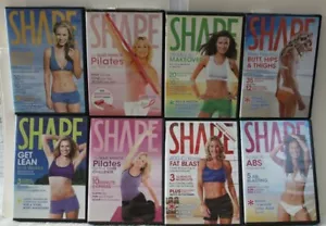 8 Shape workout DVD lot 400-calorie fat blast make over get lean Pilates abs - Imagen 1 de 10