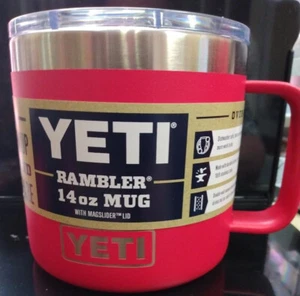 Yeti Rambler 14oz Stainless Steel Mug Rescue Red - Picture 1 of 3