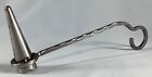 Brushed Steel Candle Snuffer Handmade Soldered 9” Fluted Cone Twisted Handle