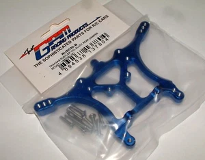 TORRE DE CHOQUE TRASERA TRAXXAS RUSTLER ELÉCTRICO GPM AZUL ALUMINIO RUS030 - Imagen 1 de 1