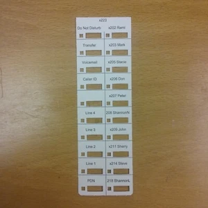 Phone sets button labels for Toshiba NEC Avaya Desi IP7 12D 1616 1416 - Picture 1 of 11