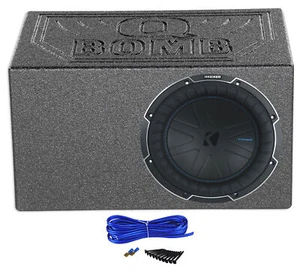 Kicker 51CWQ104 COMP Q 10" 800 Watt Car Audio Subwoofer+Vented Sub Box Enclosure - Picture 1 of 12