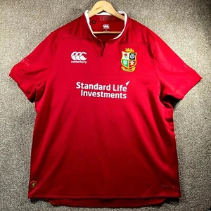 Canterbury British & Irish Lions Rugby Jersey Men's 4XL Red Logo Short Sleeve - Picture 1 of 13