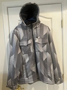 ZeroXposure Boarding Co. Men's Hooded Black Gray Jacket Size Large - Picture 1 of 6