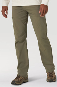 Wrangler Men’s Size 30x32 Flex Waist Outdoor Zip Cargo Straight Fit Pants Green