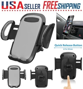 Cell Phone Car Air Vent Mount Cradle Holder Stand 360 Rotation Universa GPS🔴🔴 - Picture 1 of 7