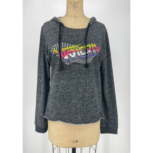 Volcom Gray Logo Hoodie Sweatshirt Knit Kids Pullover L/14 Stellar Vintage - Picture 1 of 8