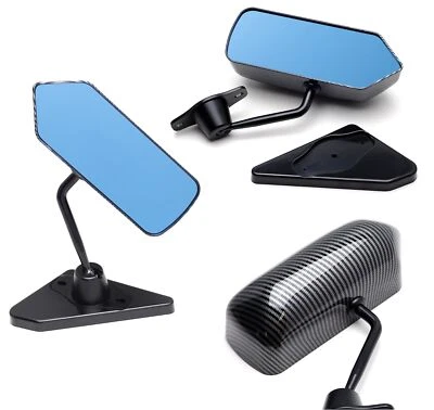 Espejos retrovisores laterales universales estilo F1 con vidrio azul para Acura Honda Mazda Subaru Toyota Foto 1 de 4