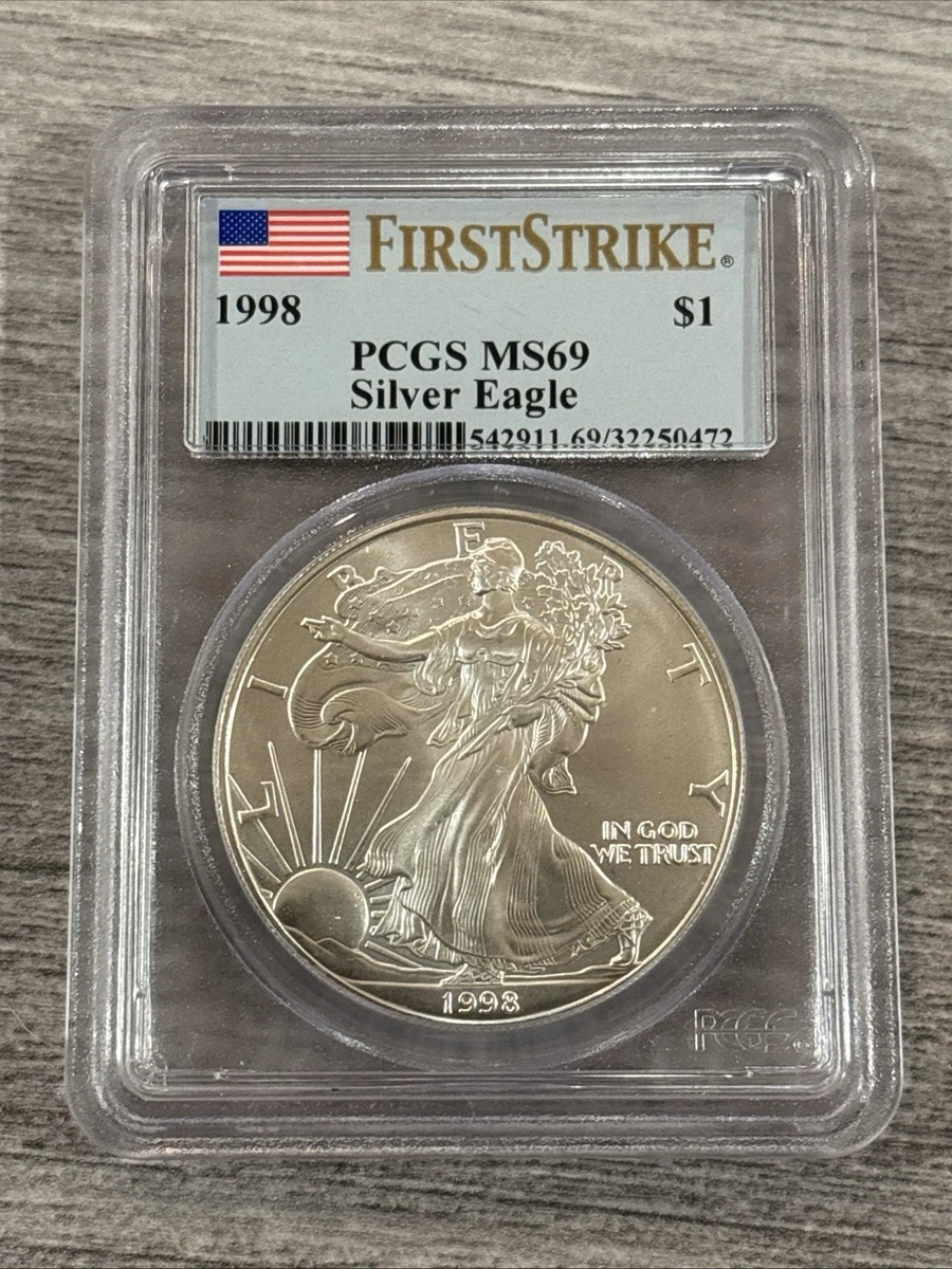 American Eagle MS 69 Graded 1998 Silver Bullion Coins for sale | eBay