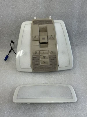 2010 2011 2012 2013 MERCEDES E350 C207 ROOF CONSOLE + DOME LIGHT ALMOND BEIGE - Image 1 of 4