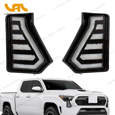 Pair For Toyota Tacoma 2024-2025 LED DRL W/Harness Turn Signal Lights LH RH Side - Изображение 1 из 4