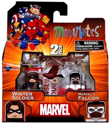 Minifigura Marvel Minimates Serie 54 Soldado de Invierno y Halcón Paquetes de 2 Foto 1 de 2