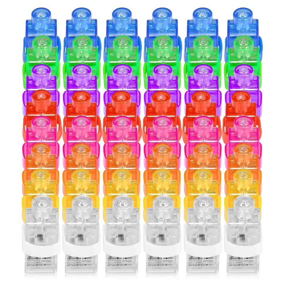 Luces de Dedo, 50 Piezas en 8 Colores Linternas de Dedo para Niños Adultos Halloween... Foto 1 de 4