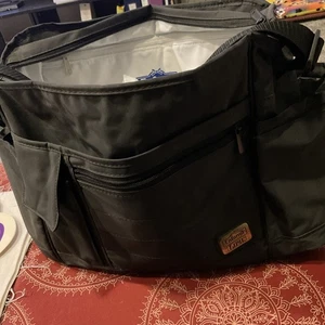 Enfamil Lipil Black Insulated Baby Diaper Tote Bag approx 10.5 L x 10 H x 5.5 W - Picture 1 of 5