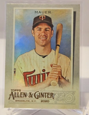 2020 Topps Allen & Ginter JOE MAUER #20 HOT Box Silver Foil - Image 1 of 2