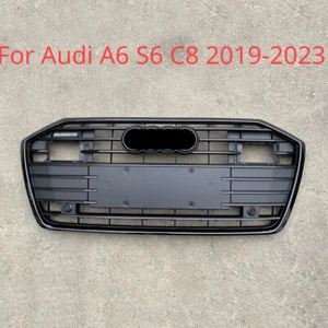 1PCS For Audi A6 S6 C8 2019-2023 Black Strip ACC hole Front bumper Grille - Picture 1 of 4