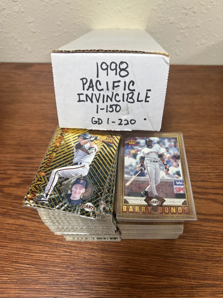 1998 Pacific Invincible Baseball Complete Set + Gems of the Diamond 370 Cards - Image 1 of 1