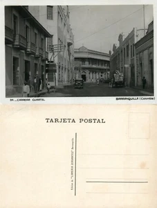 KOLUMBIEN STRASSENSZENE ANTIKES ECHTES FOTO POSTKARTE RPPC - Bild 1 von 1