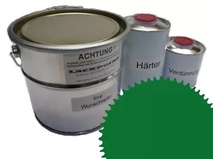 3 Liter Set 2K Bodenfarbe Fussboden RAL 6016 Vinyl-Epoxid-Lack Lackpoint Glanz - Bild 1 von 4