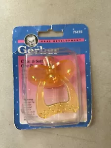 Vintage Gerber Baby Pacifier Yellow One Piece 1997 - Picture 1 of 4