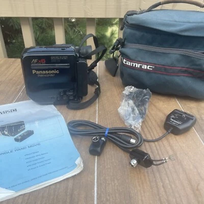Panasonic PV-10D Palmcorder HQ VHS-C Camcorder Player Recorder Bag Untested - Image 1 of 4