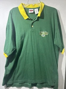 VINTAGE Green Bay Packers Polo Shirt Mens Size XL NFL Football - Picture 1 of 22