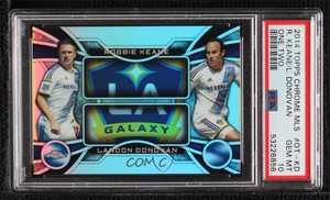 2014 Topps Chrome MLS One-Two Robbie Keane Landon Donovan #OT-KD PSA 10 GEM MT