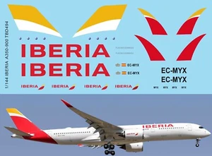 1/144 Decals per Airbus A350 - 900 IBERIA  airlines livery TBD494 - Picture 1 of 1